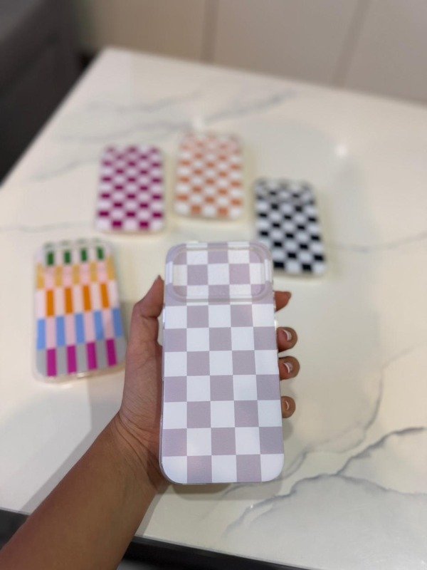 Producto - FUNDA CUADRADITOS LILA