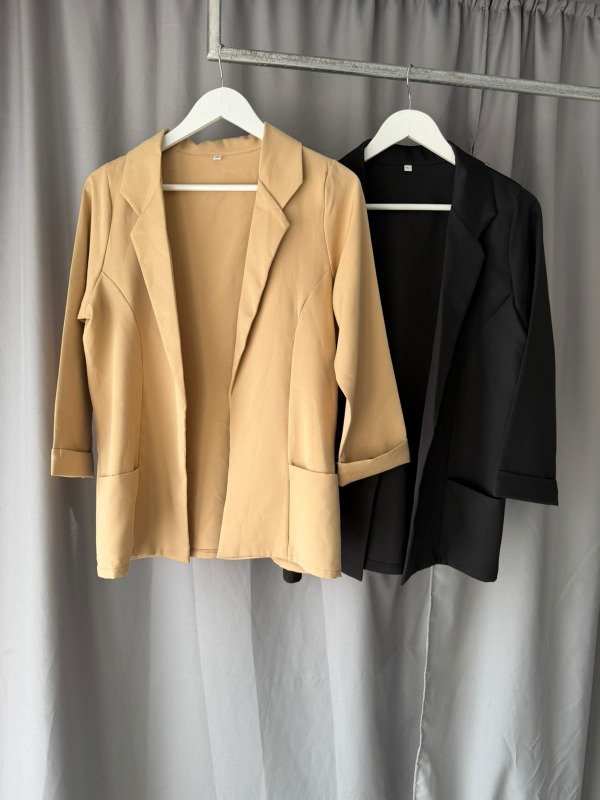 Producto - Blazer CAVIA - CAMEL Y NEGRO