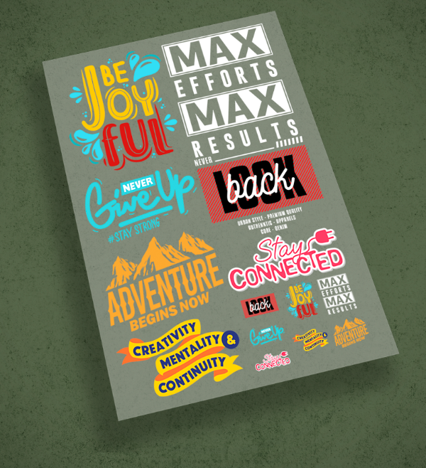 Producto - Pack de estampas Tipograficas 8 - ESTAMPAS DTF TEXTIL