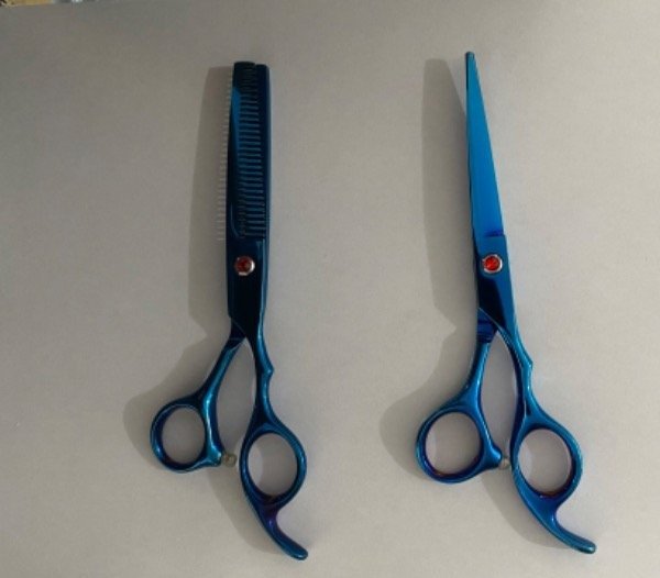 Producto - Tijera punto rojo azul el par