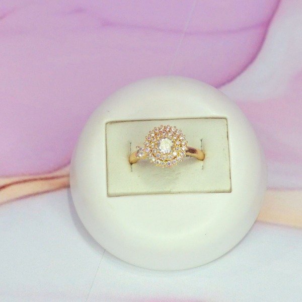 Producto - Anillo  regulable circulo micropavé GIRATORIO LO