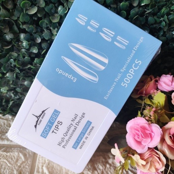 Producto - TIPS DE UÑAS X500 STILETO largos - PARÍS NIGHT (TP-ST1)