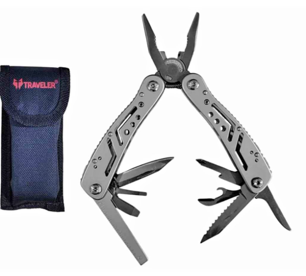 Producto - Pinza multifuncional  Morgul Traveler pin 3-6 multiusos. Con funda.