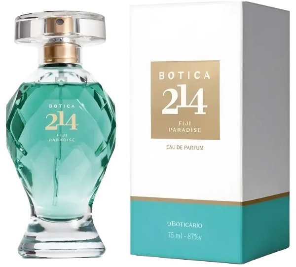 Producto - Perfume Botica 214 Fiji Paradise femenino 75ml O Boticário PROMO VENC. 06/2026.