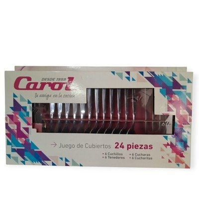 Producto - JUEGO CUBIERTOS EN CAJA 24 PIEZAS ACERO / CODIGO J7