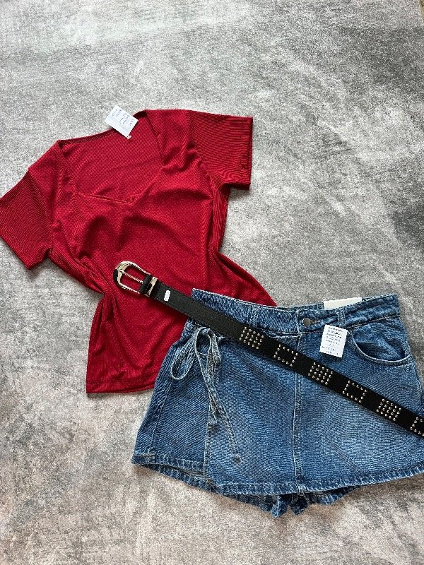 Producto - short pollera lazo azul