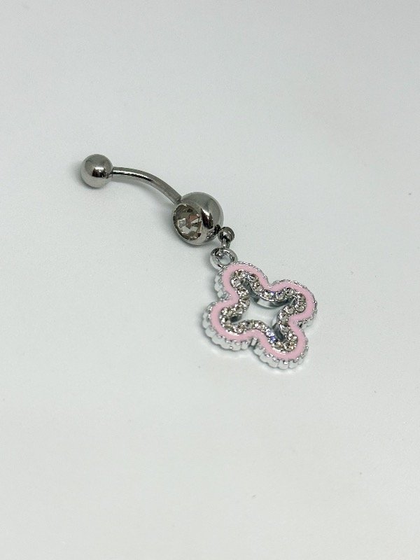 Producto - Piercing de ombligo acero quirúrgico con dije acerado m5