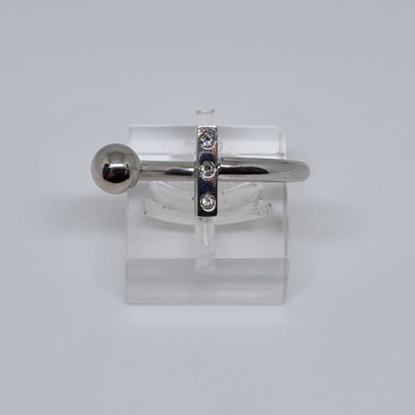 Producto - Anillo acero con cubics