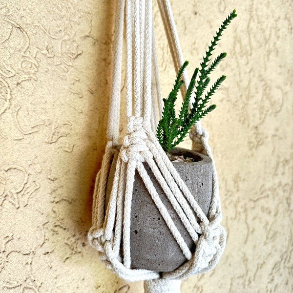 Producto - Porta maceta de Macramé Camelia - 1