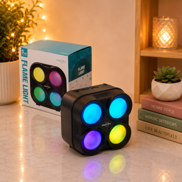 Producto - Parlante Bluetooth Portátil 3" Flame Light GTS 1835 - Sonido Potente