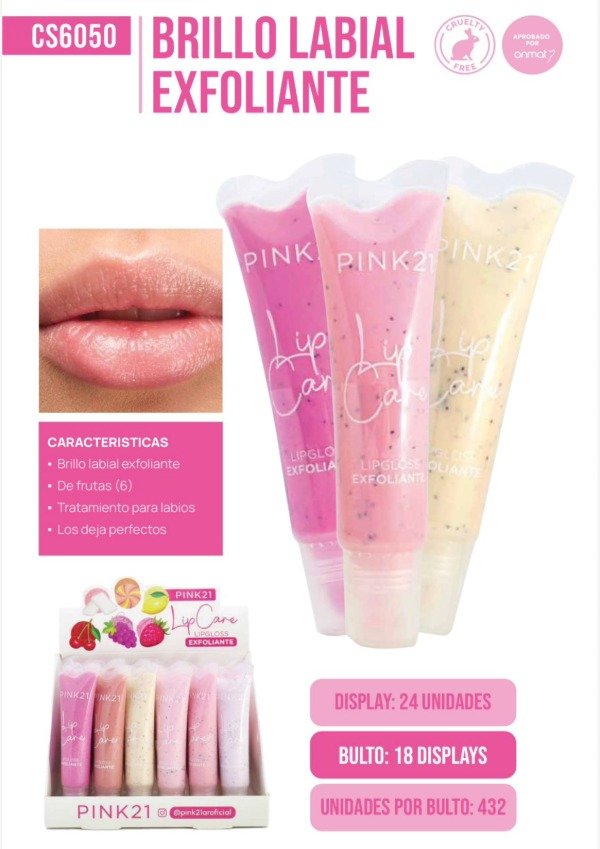 Producto - brillo labial exfoliante pink 21