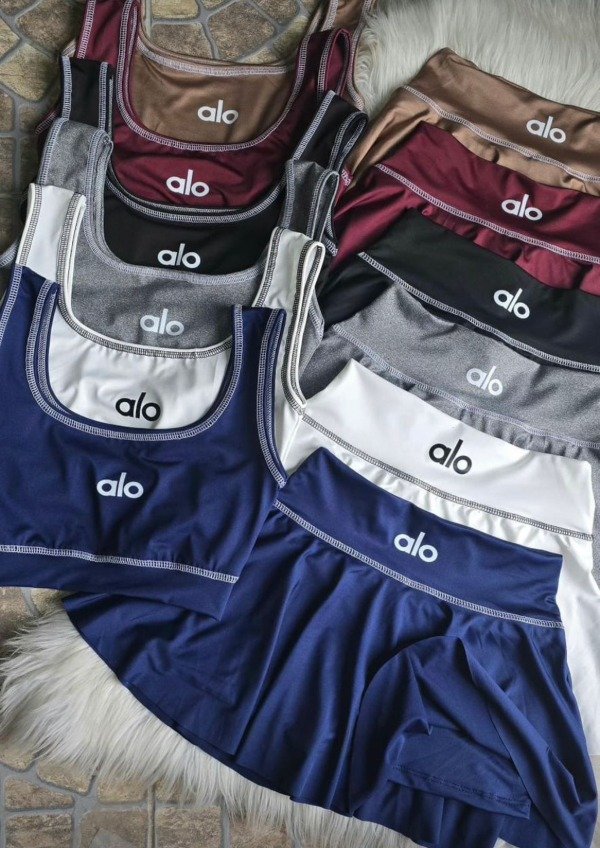 Producto - LINEA AMBAR Conjunto Alo Short pollera + Top