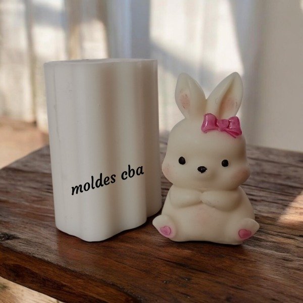 Producto - Molde silicona conejita moño - 0