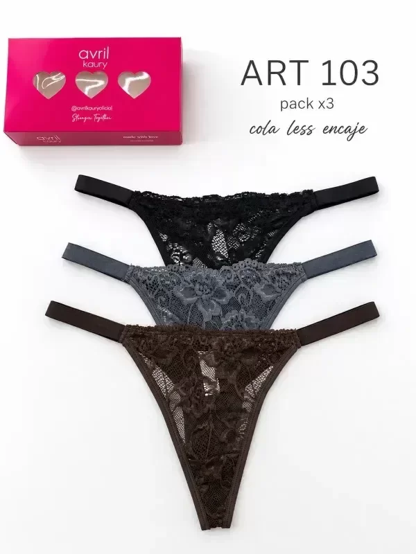 Producto - Pack x3 Colaless de puntilla avril