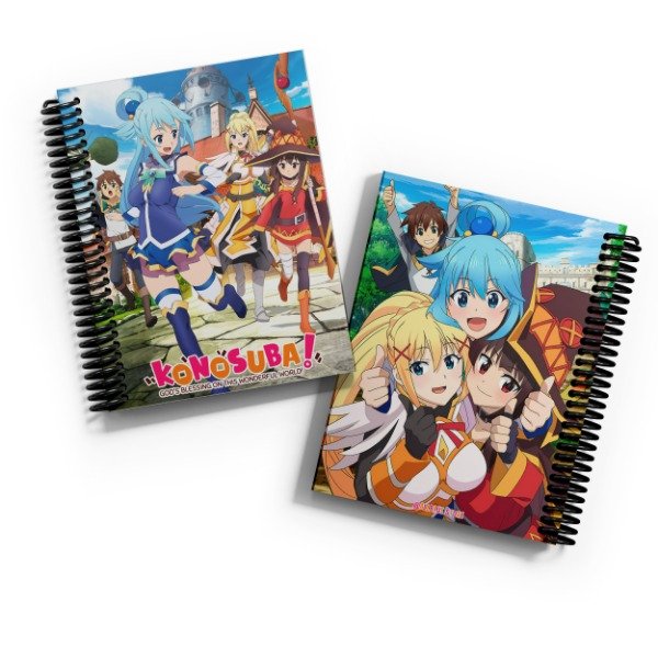 Producto - Cuaderno Liso A5 Con Stickers Konosuba Otorii Anime Store