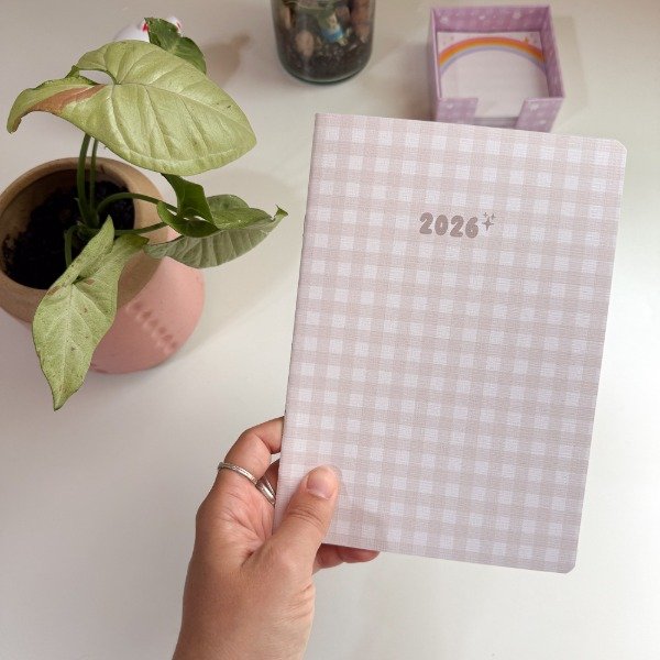 Producto - Organizador mensual - Cuadrille beige - PREVENTA - Entrega a partir del 15/12