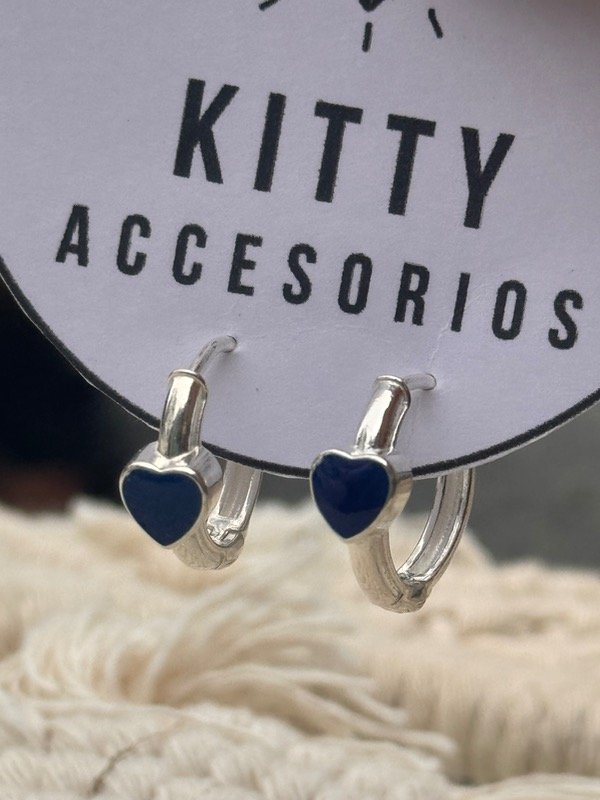 Producto - Argolla corazón azul