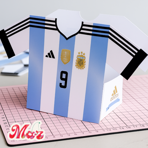 Producto - IMPRIMIBLE MOLDE CAJITA CAMISETA DE ARGENTINA