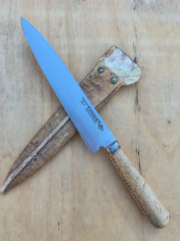 Producto - CUCHILLO YUNQUE CON HOJA DE 20CM CUERO
