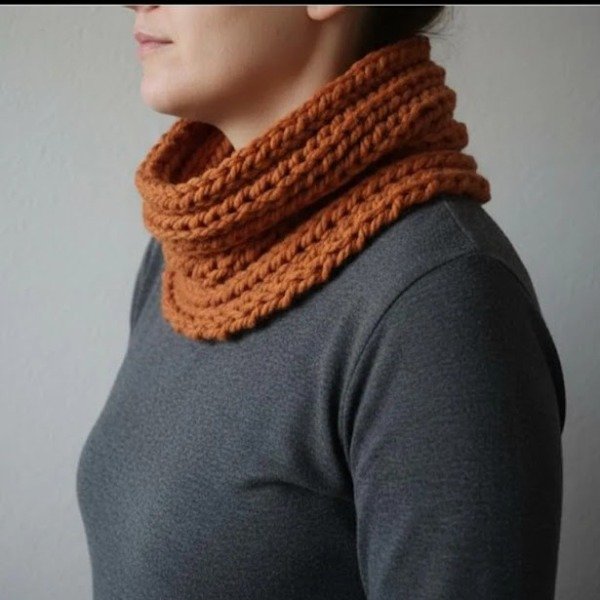 Producto - Cuello tejido - mujer - Marrón