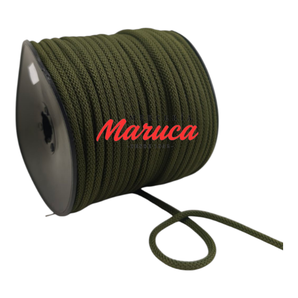 Producto - Cordón poliéster tubular de 4mm Verde Militar.