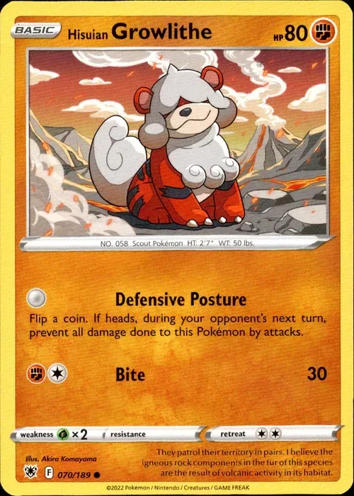 Producto - Hisuian Growlithe - 070/189 - Astral Radiance