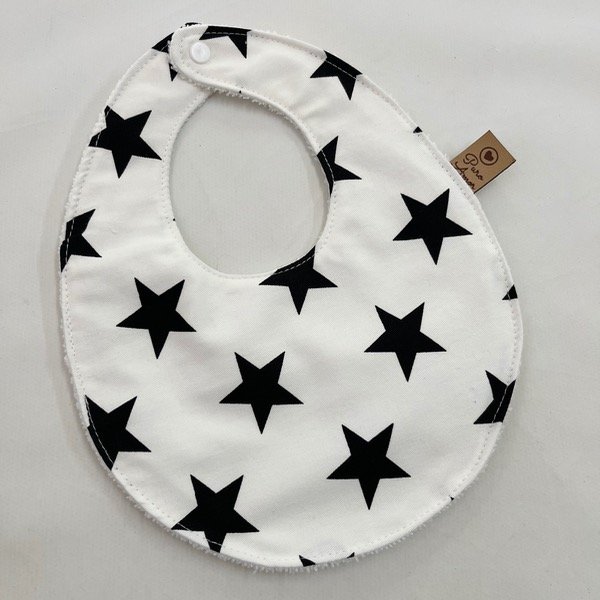 Producto - Babero impermeable estrella blanco y negro