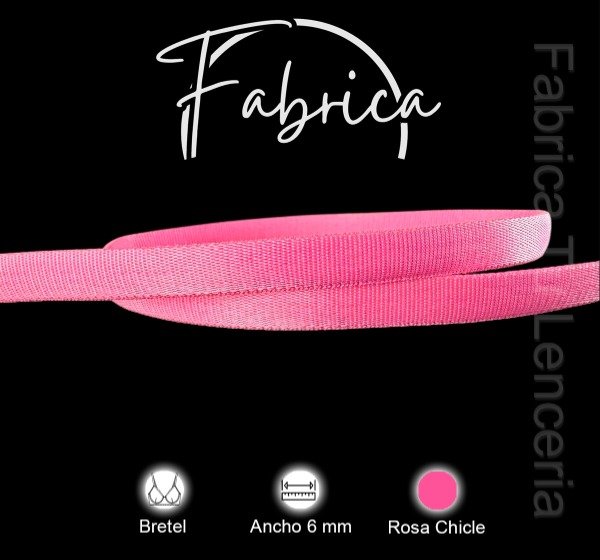 Producto - Bretel Rosa Chicle 6mm pesado (1 metro)