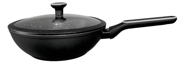 Producto - Wok 26cm antiadherente con tapa vidrio Carol 87126