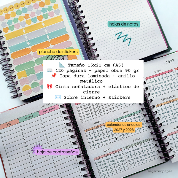 Producto - Agenda 2027 Semana a la vista- TAPA PERSONALIZADA - 4