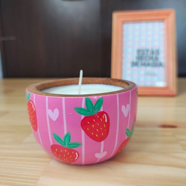 Producto - VELA CUENCO ROSA FRUTILLA