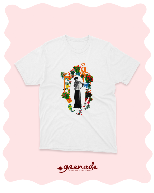 Remera "love on tour" flores