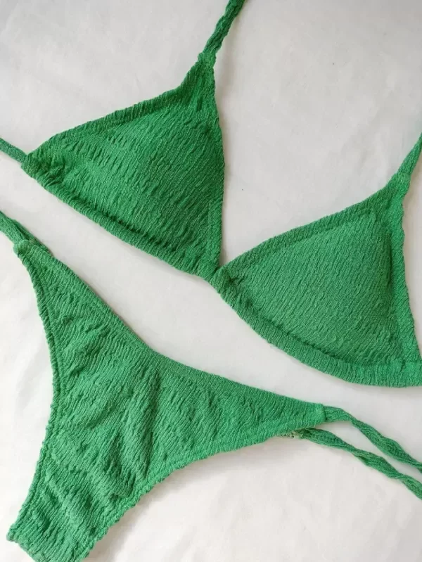 Bikini bambula verde t.1
