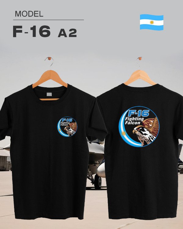 Producto - Remera F-16 Fighting Falcon - Negra doble