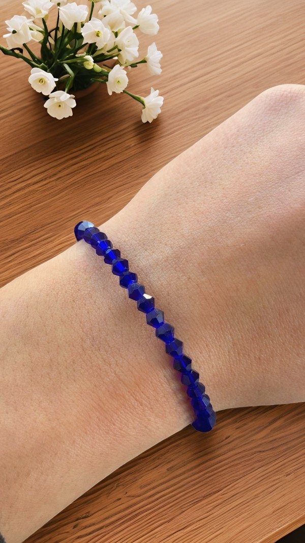 Producto - Pulsera azul ACERO BLANCO PA64
