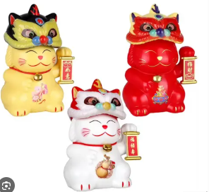 Producto - Figura león gato alimentada energía