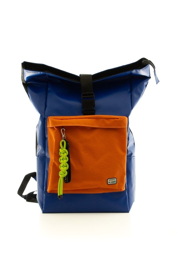 Producto - Mochila XL TRIP - LONA Azul y Naranja