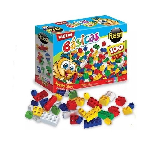 Producto - KIT DE BLOQUES 100PZS BASICAS 30X20.5CM RASTI