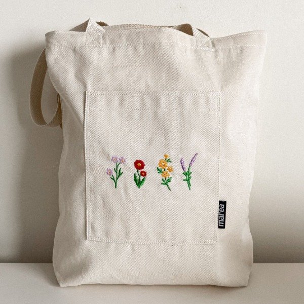 Producto - Tote Bag Flores Bordada
