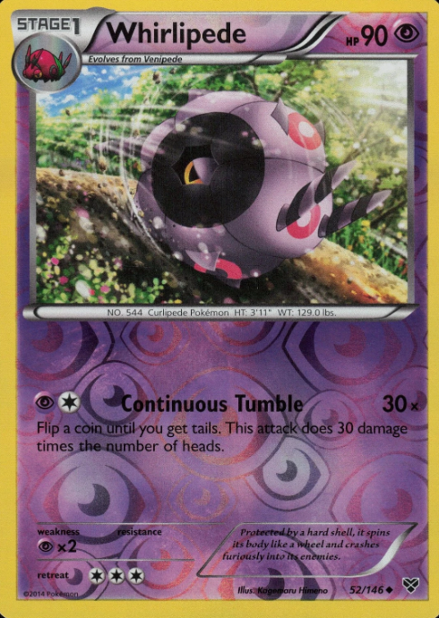 Producto - Whirlipede - 52/146 - XY Base - Reverse Holo