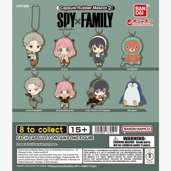 Producto - Colgantes Originales Spy Family Capsule Rubber Vol 2