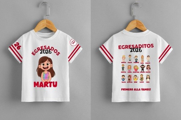 Producto - Remera Egresados caricaturas