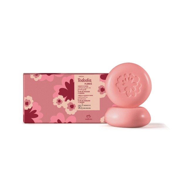 Producto - Tododia jabones flor de durazno y jazmín - 2 un de 90 g