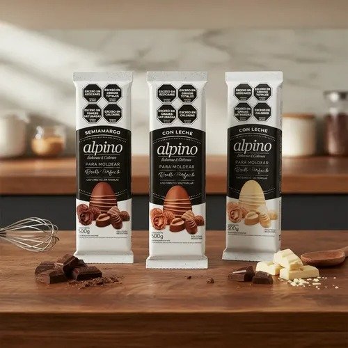 Producto - CHOCOLATE MOLDEO ALPINO EN TABLETA  X500GR   (ELEGIR PRODUCTO