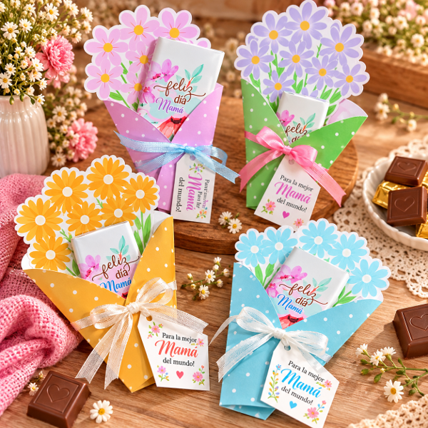 Producto - Porta Chocolates Ramitos de Flores Día del la Madre - 4