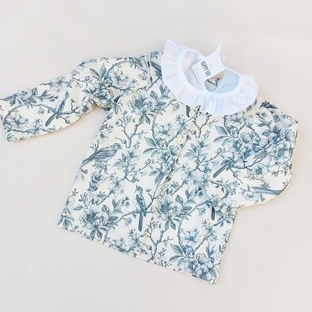 Producto - Saquito Rufi Lanilla - Diseño floral Verde