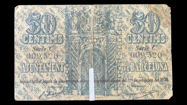 Producto - Guerra Civil Española. Barcelona (1937) 50 Centimos - 1