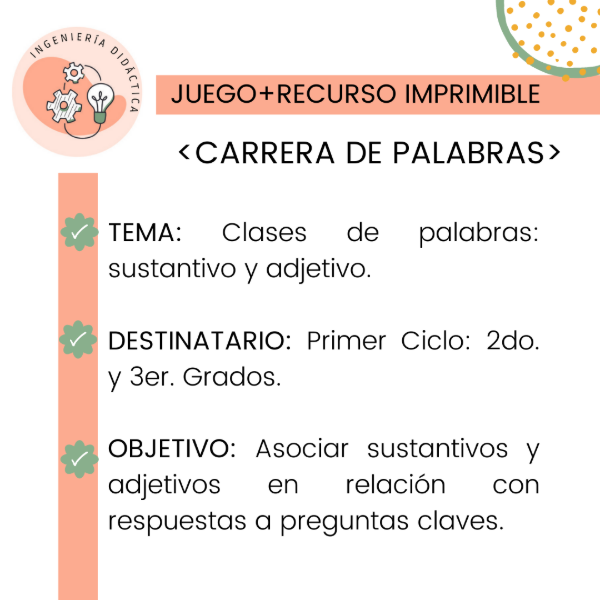 Producto - Carrera de palabras