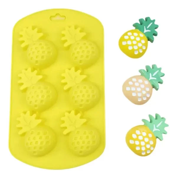 Producto - Molde Silicona Piñas Anana Mediana x6 Ideal P/ Velas Jabones
