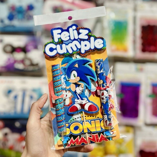 Producto - Adorno topper para torta y Bengalas SONIC